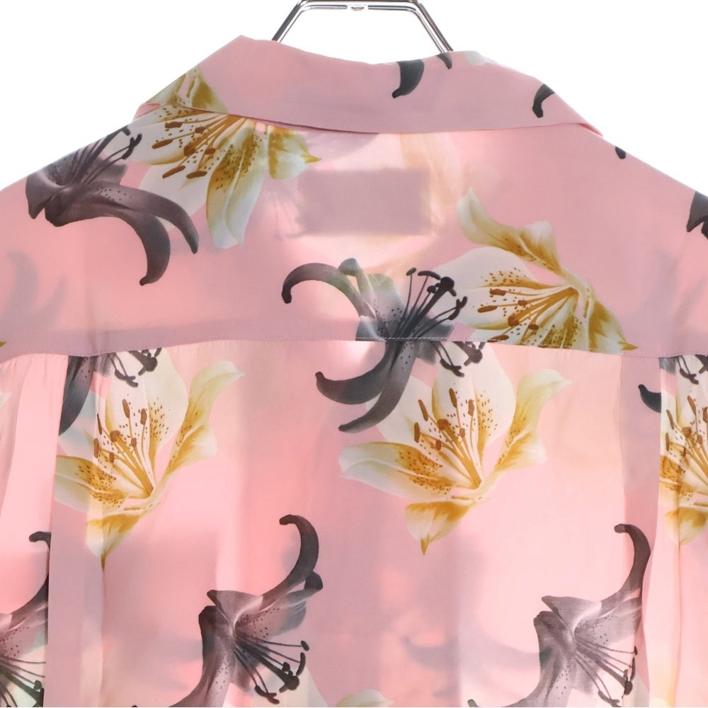 WACKO MARIA(ワコマリア) HAWAIIAN SHIRT S/S 百合プリント 開襟シャツ 半袖シャツ ピンク