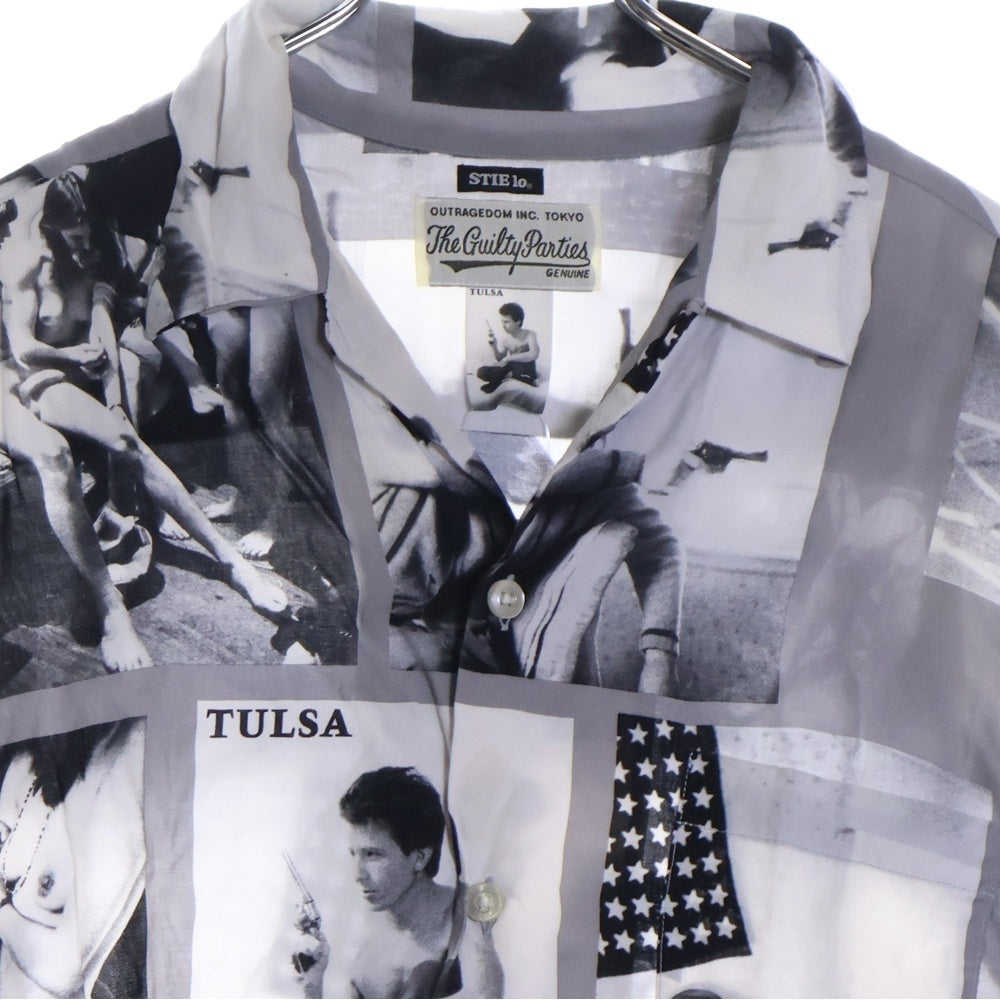 WACKO MARIA(ワコマリア) 21SS LARRY CLARK TULSA HAWAIIAN SHIRT S/S ラリークラーク 開襟シャツ 半袖シャツ グレー/ホワイト