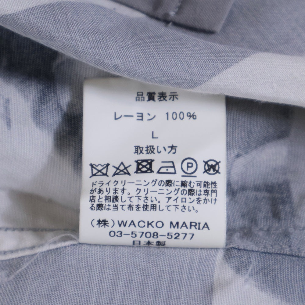 WACKO MARIA(ワコマリア) 21SS LARRY CLARK TULSA HAWAIIAN SHIRT S/S ラリークラーク 開襟シャツ 半袖シャツ グレー/ホワイト