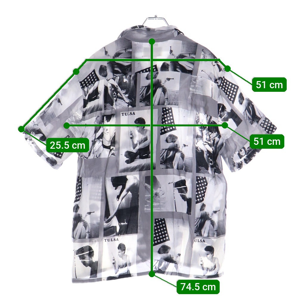 WACKO MARIA(ワコマリア) 21SS LARRY CLARK TULSA HAWAIIAN SHIRT S/S ラリークラーク 開襟シャツ 半袖シャツ グレー/ホワイト