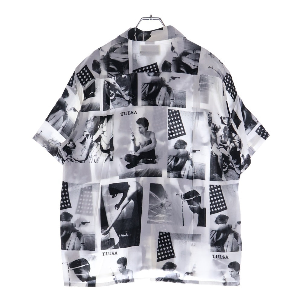 WACKO MARIA(ワコマリア) 21SS LARRY CLARK TULSA HAWAIIAN SHIRT S/S ラリークラーク 開襟シャツ 半袖シャツ ホワイト/グレー