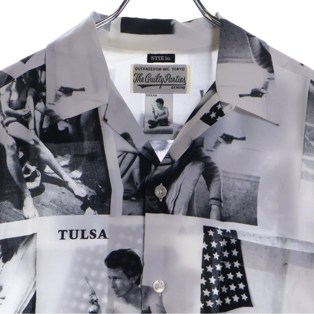 WACKO MARIA(ワコマリア) 21SS LARRY CLARK TULSA HAWAIIAN SHIRT S/S ラリークラーク 開襟シャツ 半袖シャツ ホワイト/グレー