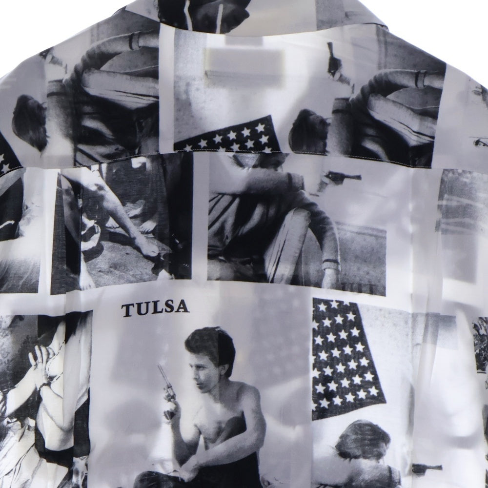 WACKO MARIA(ワコマリア) 21SS LARRY CLARK TULSA HAWAIIAN SHIRT S/S ラリークラーク 開襟シャツ 半袖シャツ ホワイト/グレー