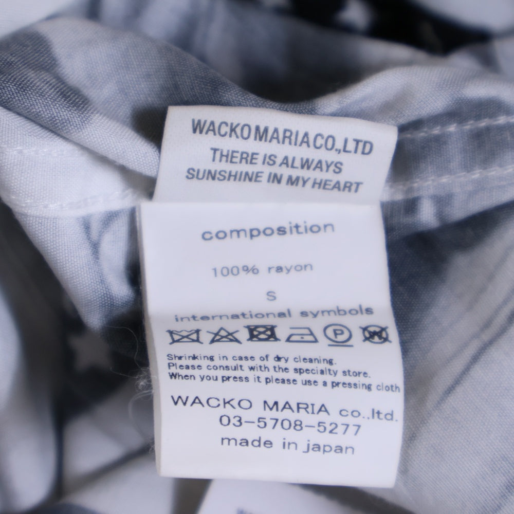 WACKO MARIA(ワコマリア) 21SS LARRY CLARK TULSA HAWAIIAN SHIRT S/S ラリークラーク 開襟シャツ 半袖シャツ ホワイト/グレー