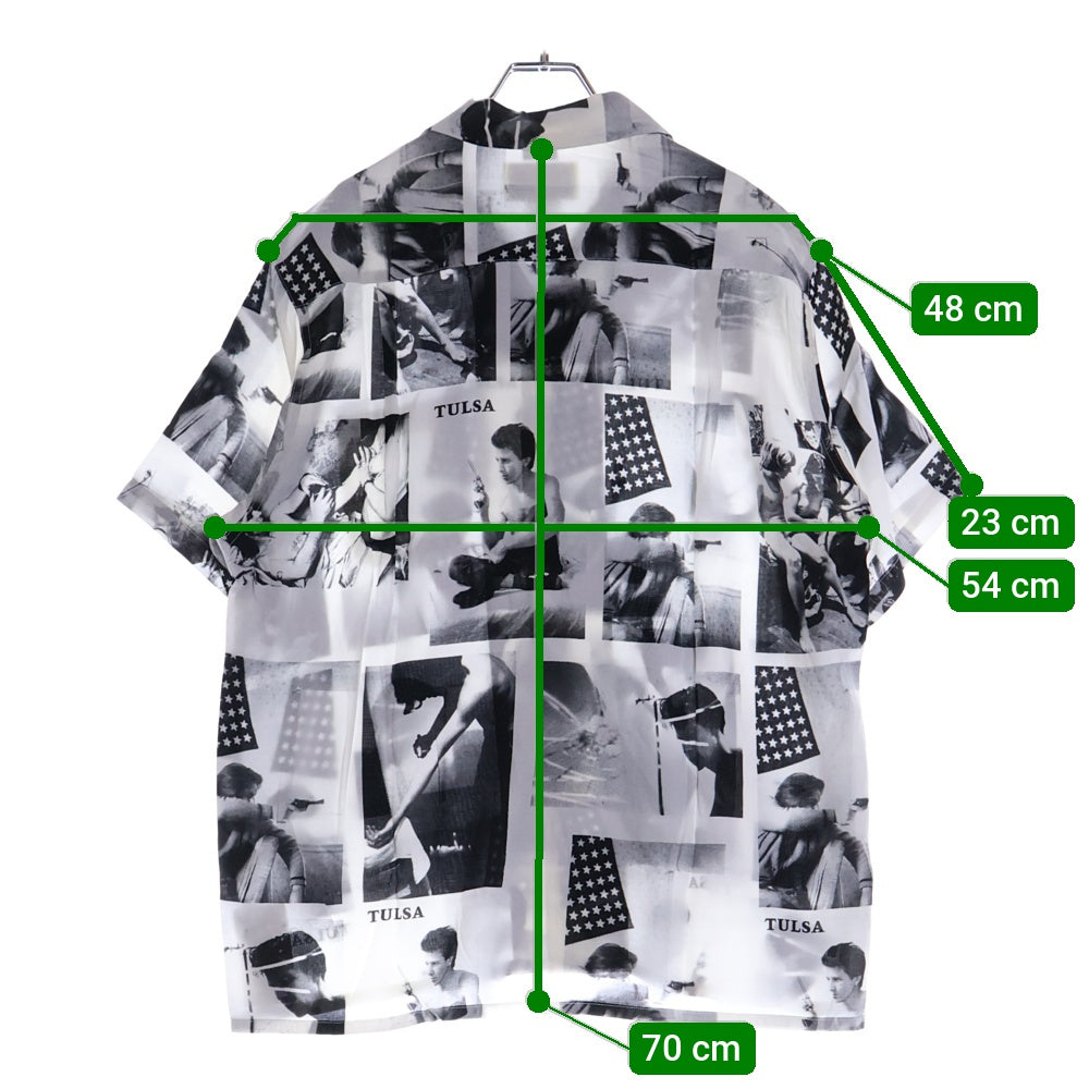 WACKO MARIA(ワコマリア) 21SS LARRY CLARK TULSA HAWAIIAN SHIRT S/S ラリークラーク 開襟シャツ 半袖シャツ ホワイト/グレー