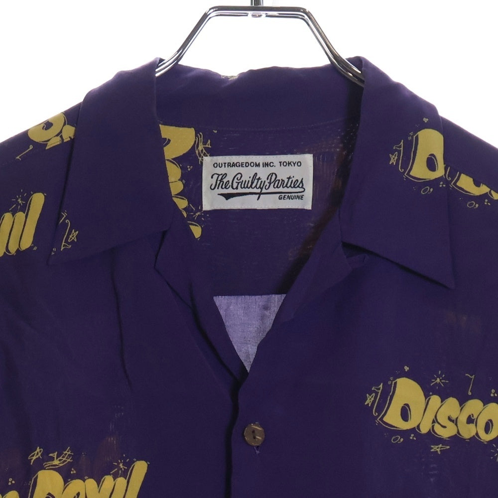 WACKO MARIA(ワコマリア) DISCO DEVIL HAWAIIAN SHIRT S/S ディスコデビルプリント 開襟シャツ 半袖シャツ パープル