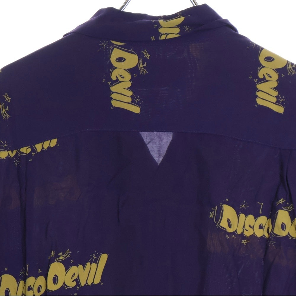 WACKO MARIA(ワコマリア) DISCO DEVIL HAWAIIAN SHIRT S/S ディスコデビルプリント 開襟シャツ 半袖シャツ パープル