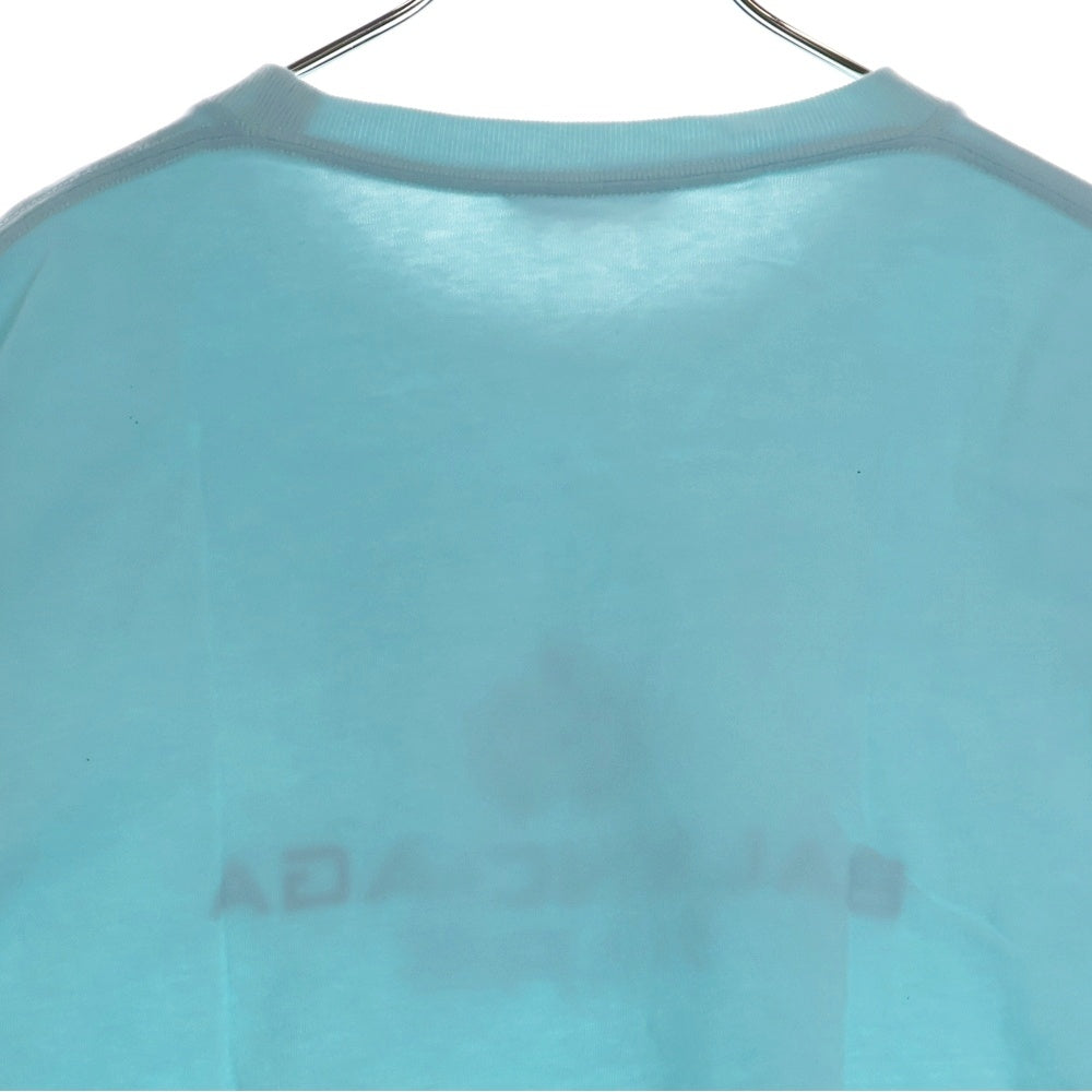 BALENCIAGA(バレンシアガ) パリスロゴプリント半袖Tシャツ カットソー 94599 TGV60 ブルー レディース
