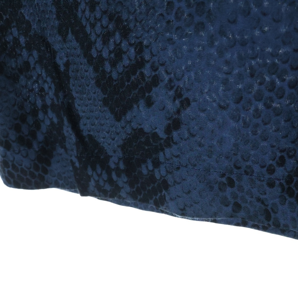 WACKO MARIA(ワコマリア) PYTHON HAWAIIAN SHIRT S/S パイソンプリント 開襟シャツ 半袖シャツ ネイビー