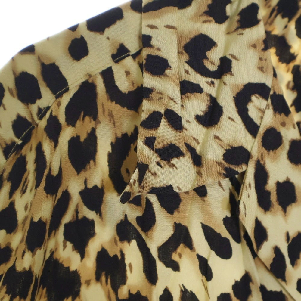WACKO MARIA(ワコマリア) × Carhartt Leopard HAWAIIAN SHIRT L/S カーハート レオパード柄 開襟シャツ 長袖シャツ イエロー/ブラック