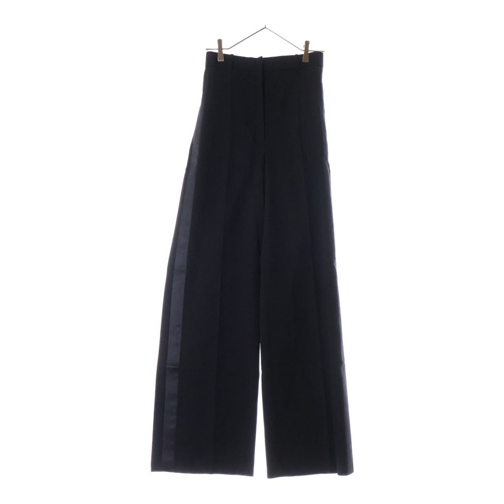 BURBERRYS(バーバリーズ) Stonewood silk band black wool pants 4072901 サイドシルクライン ロングパンツ ブラック
