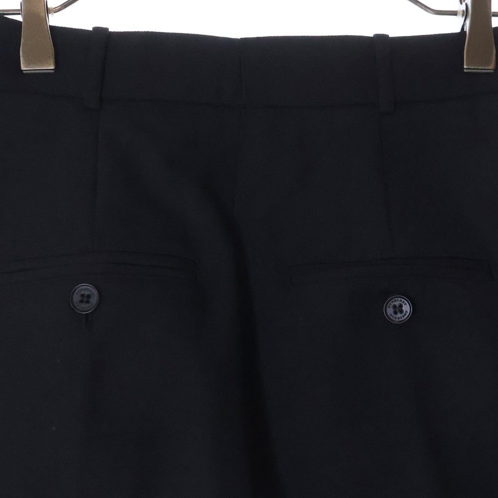 BURBERRYS(バーバリーズ) Stonewood silk band black wool pants 4072901 サイドシルクライン ロングパンツ ブラック