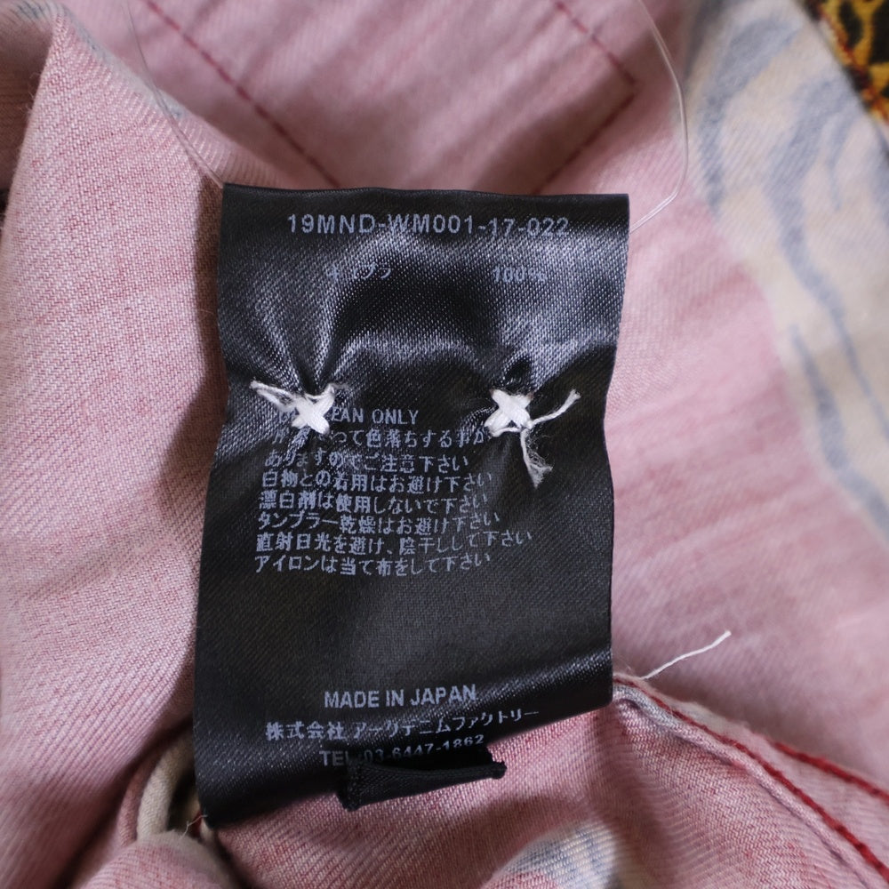 WACKO MARIA(ワコマリア) × MINEDENIM HAWAIIAN SHIRT S/S 19MND-WM001-17-022 マインデニム タイガープリント 開襟シャツ 半袖シャツ レッド