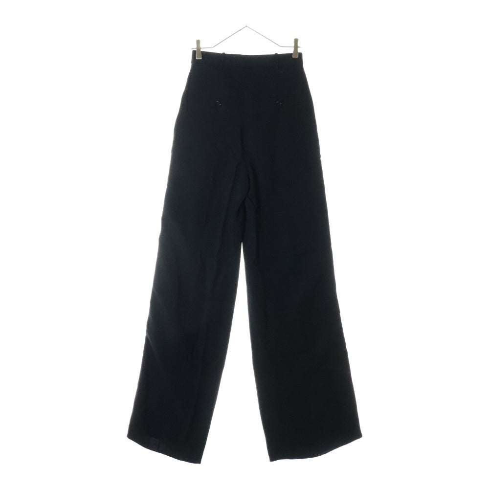 BURBERRYS(バーバリーズ) Stonewood silk band black wool pants 4073817 サイドシルクライン ロングパンツ ブラック/ホワイト