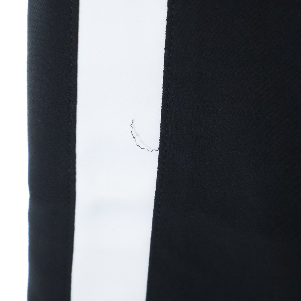 BURBERRYS(バーバリーズ) Stonewood silk band black wool pants 4073817 サイドシルクライン ロングパンツ ブラック/ホワイト