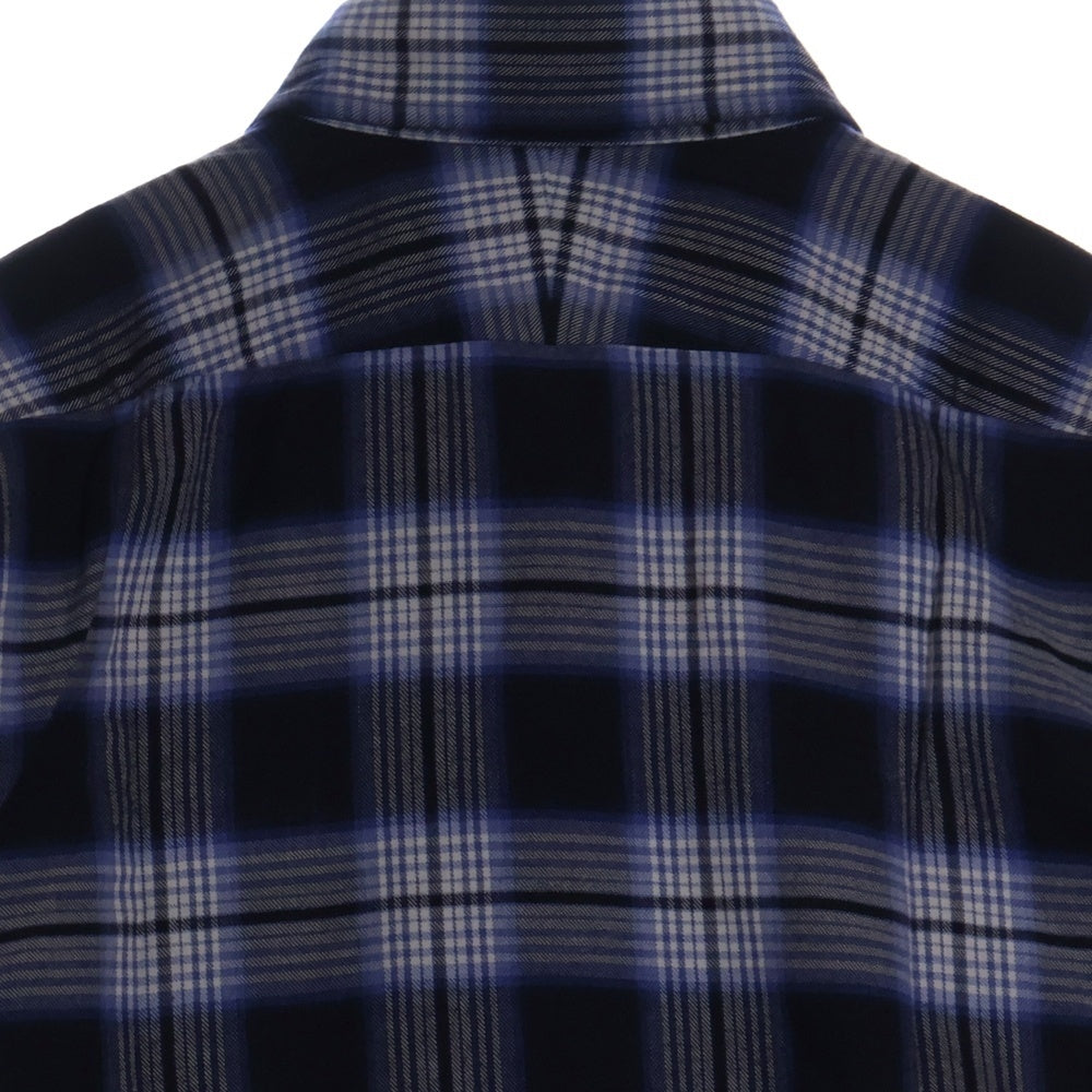 TOM FORD(トムフォード) チェック柄 ボタンダウン長袖シャツ ネイビー