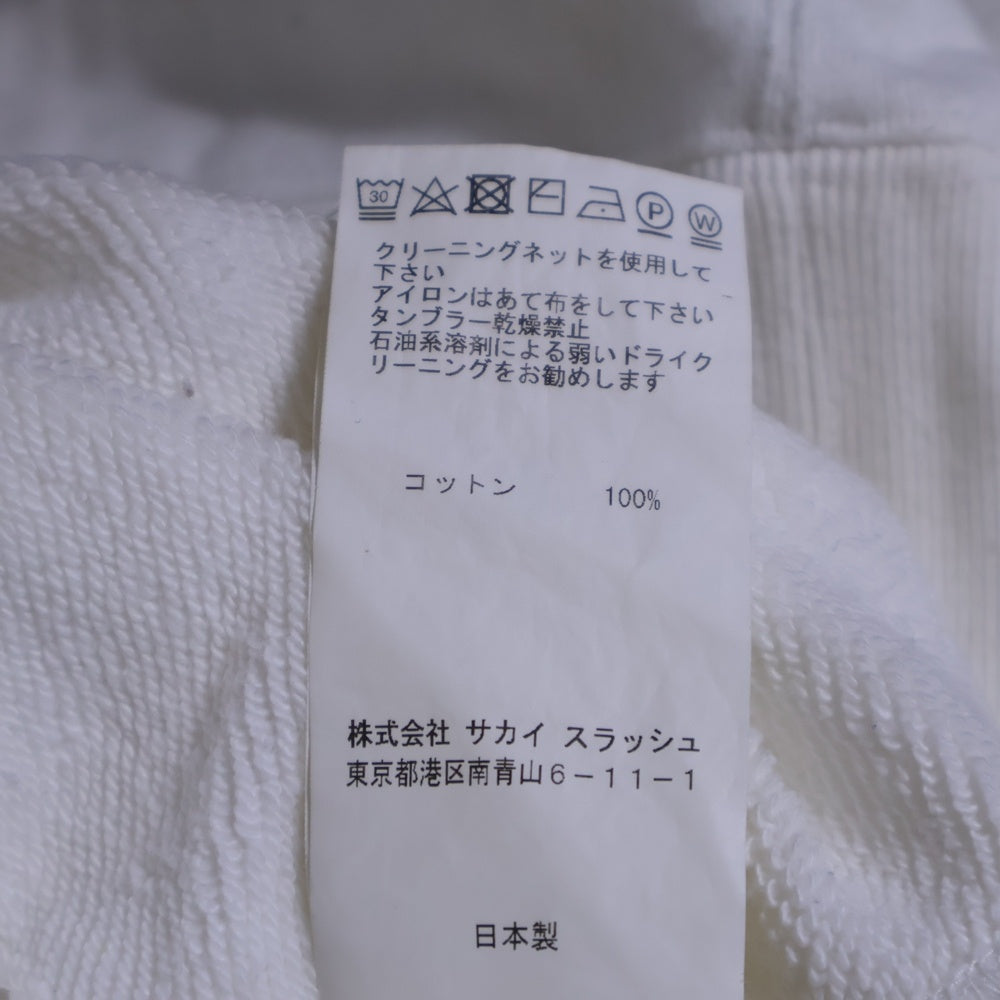 Sacai(サカイ) 17SS × UNDERCOVER アンダーカバー ロゴグラフィックプリントスウェットトレーナー 7-03782/UCS9817-1 ホワイト