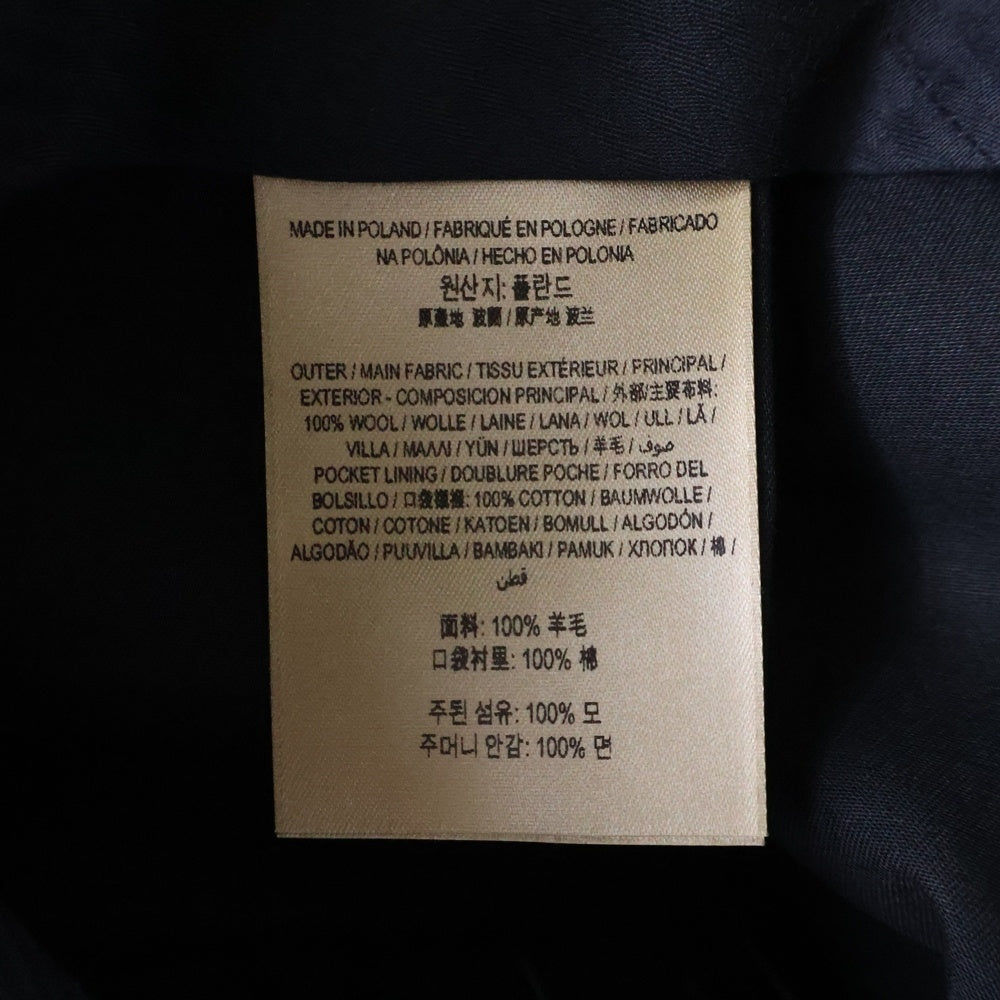 BURBERRYS(バーバリーズ) Stonewood silk band black wool pants 4072901 サイドシルクライン ロングパンツ ブラック