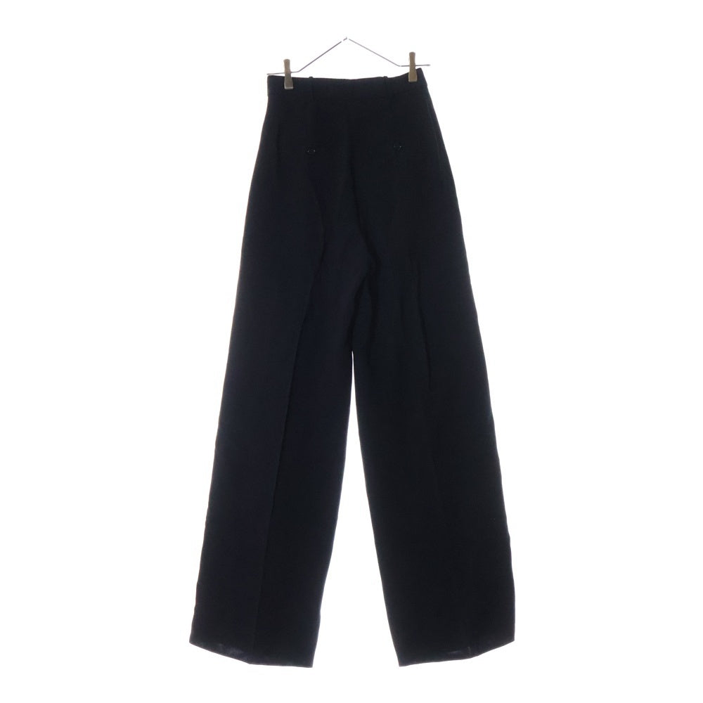 BURBERRYS(バーバリーズ) Stonewood silk band black wool pants 4073817 サイドシルクライン ロングパンツ ブラック/ホワイト