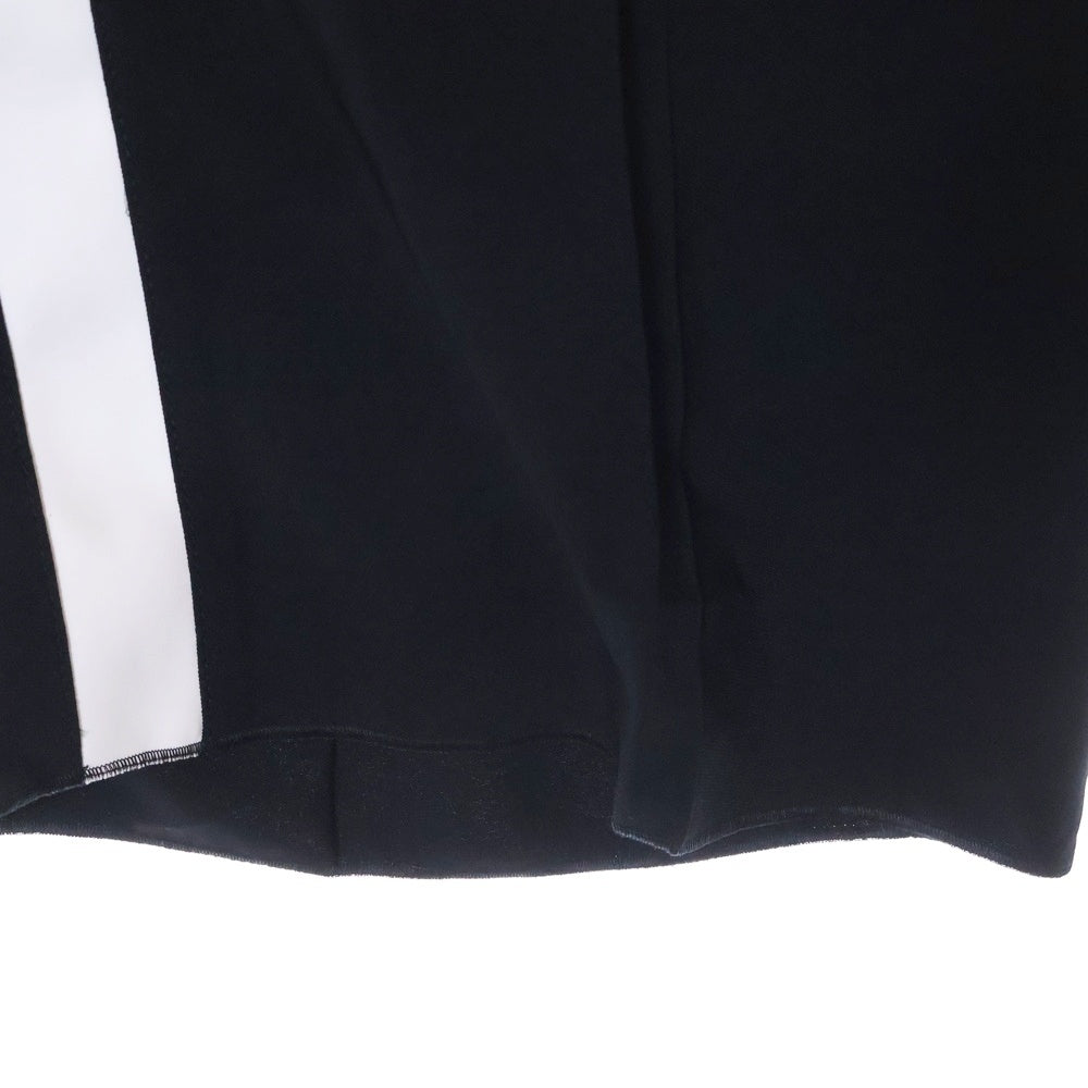 BURBERRYS(バーバリーズ) Stonewood silk band black wool pants 4073817 サイドシルクライン ロングパンツ ブラック/ホワイト