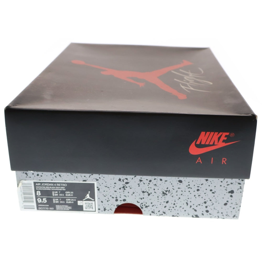 NIKE(ナイキ) AIR JORDAN 4 RETRO OG Fire Red DC7770-160 エアジョーダン4 レトロ OG ファイヤーレッド ハイカットスニーカー US8/26.0cm