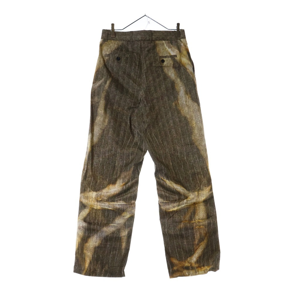 Y/PROJECT(ワイプロジェクト) 24SS トロンプルイユプリントトラウザーズスラックスパンツ 201PA002 ベージュ