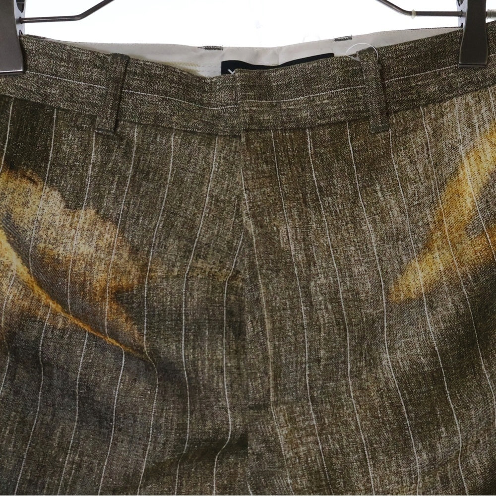 Y/PROJECT(ワイプロジェクト) 24SS トロンプルイユプリントトラウザーズスラックスパンツ 201PA002 ベージュ