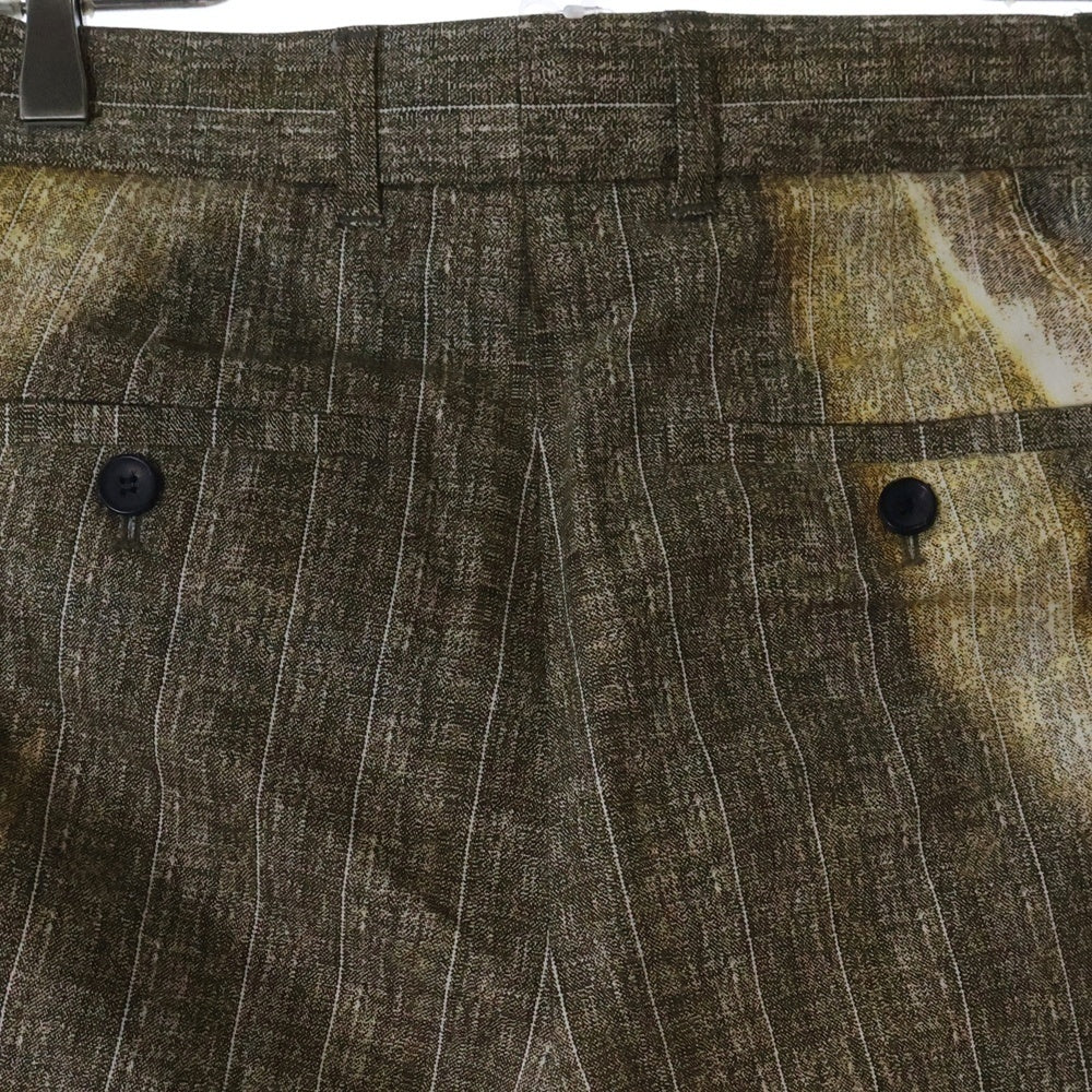 Y/PROJECT(ワイプロジェクト) 24SS トロンプルイユプリントトラウザーズスラックスパンツ 201PA002 ベージュ