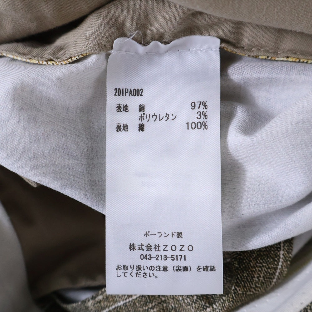 Y/PROJECT(ワイプロジェクト) 24SS トロンプルイユプリントトラウザーズスラックスパンツ 201PA002 ベージュ