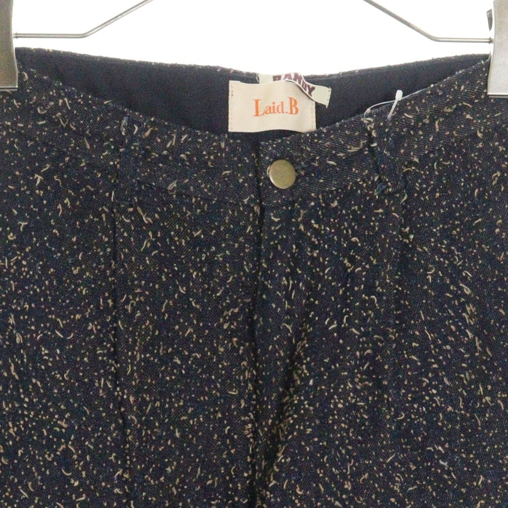 RANDY(ランディ) 23AW×Laid.B Sit W-hip pants レイドビー ダブルヒップツイードデニムパンツ 23FW-PT01 ネイビー