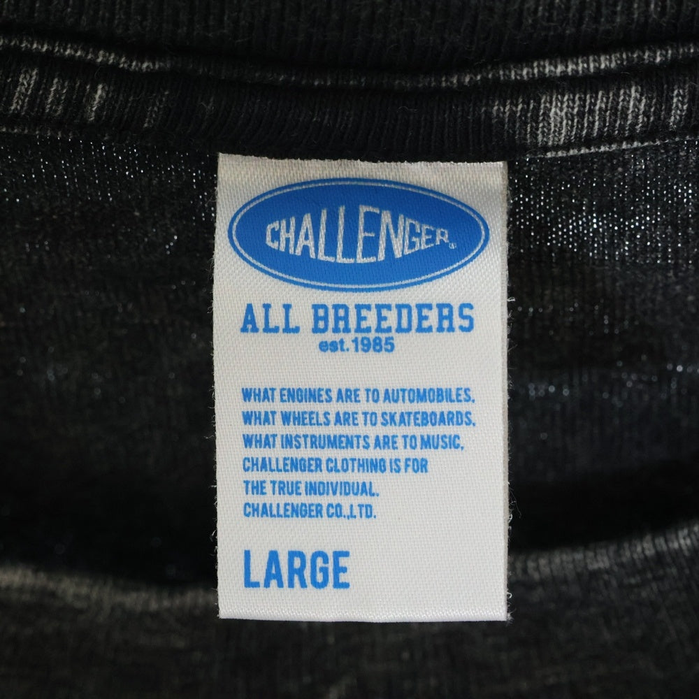 CHALLENGER(チャレンジャー) PIGMENT LOGO TEE ピグメントロゴ半袖Tシャツ カットソー グレー