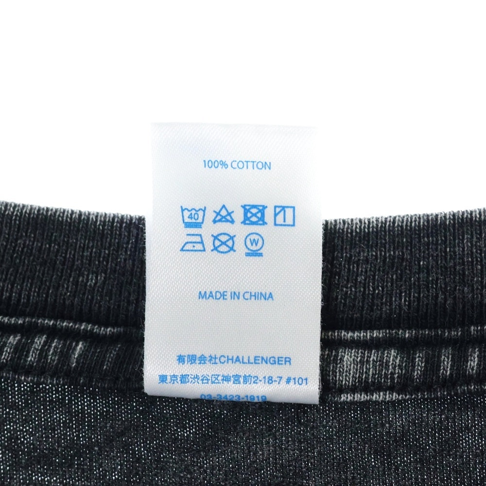 CHALLENGER(チャレンジャー) PIGMENT LOGO TEE ピグメントロゴ半袖Tシャツ カットソー グレー