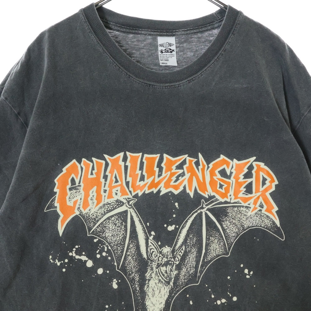 CHALLENGER(チャレンジャー) S/S BAT TEE プリントデザイン 半袖Tシャツ カットソー グレー