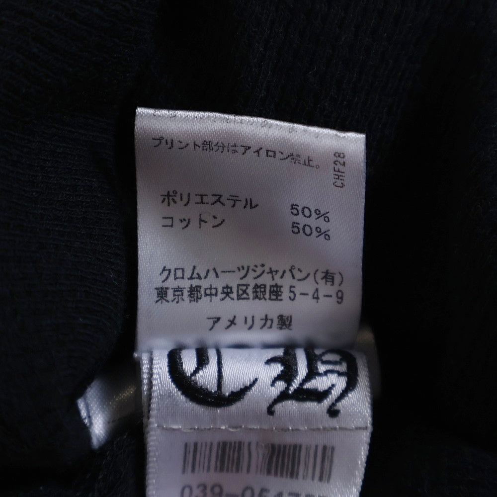 CHROME HEARTS(クロムハーツ) Horseshoe Arm Floral Thermal L/S Tee ホースシュー アームフローラル サーマル長袖Tシャツ ロンT ブラック