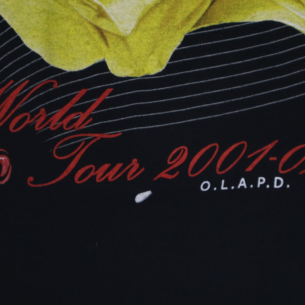VINTAGE(ヴィンテージ) 00s AERO SMITH 2001 JUST PUSH PLAY TOUR エアロスミス 空山基 ツアー バンド 半袖Tシャツ カットソー ブラック