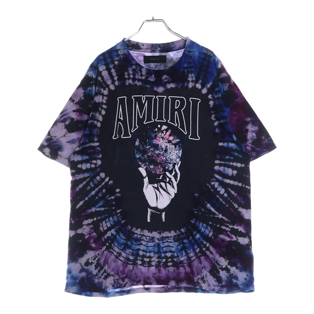 AMIRI(アミリ) タイダイプリント 半袖Tシャツ カットソー SRPS23MJG029SMRSCJ3 ブラック/パープル