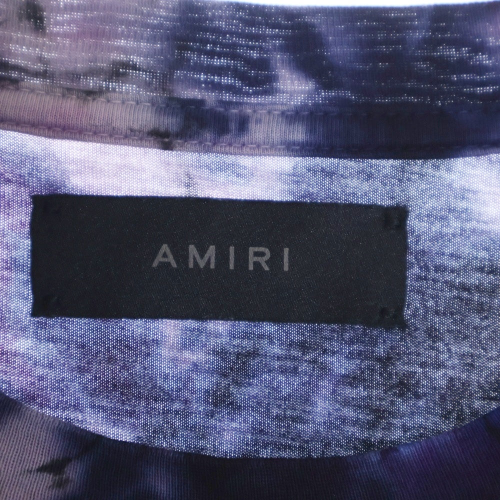 AMIRI(アミリ) タイダイプリント 半袖Tシャツ カットソー SRPS23MJG029SMRSCJ3 ブラック/パープル