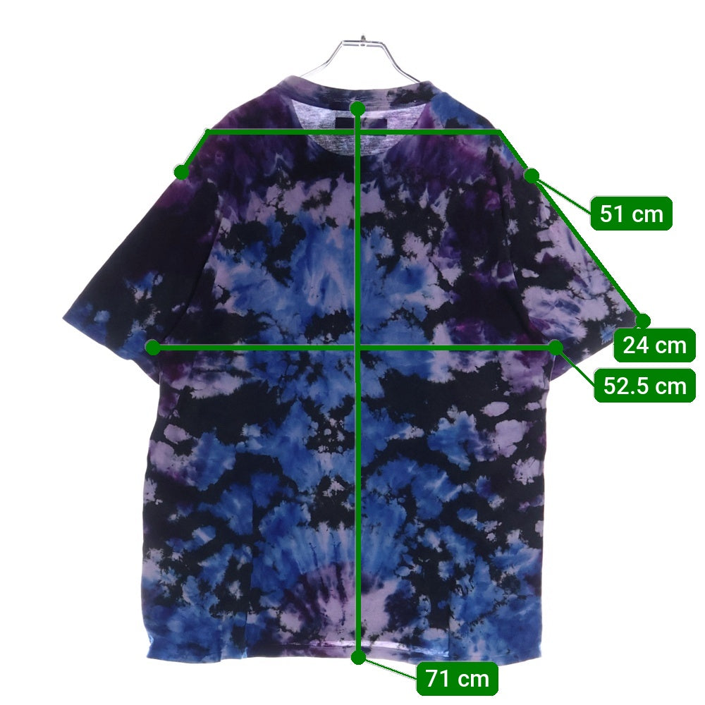 AMIRI(アミリ) タイダイプリント 半袖Tシャツ カットソー SRPS23MJG029SMRSCJ3 ブラック/パープル