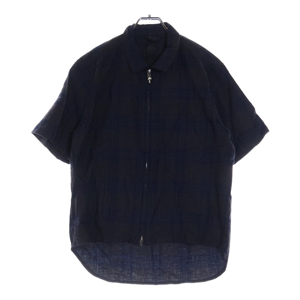 CHROME HEARTS(クロムハーツ) HEYWOOD SS ヘイウッドショートスリーブ 半袖チェックシャツ グレー/ネイビー