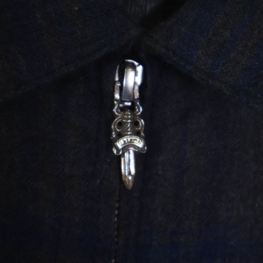 CHROME HEARTS(クロムハーツ) HEYWOOD SS ヘイウッドショートスリーブ 半袖チェックシャツ グレー/ネイビー