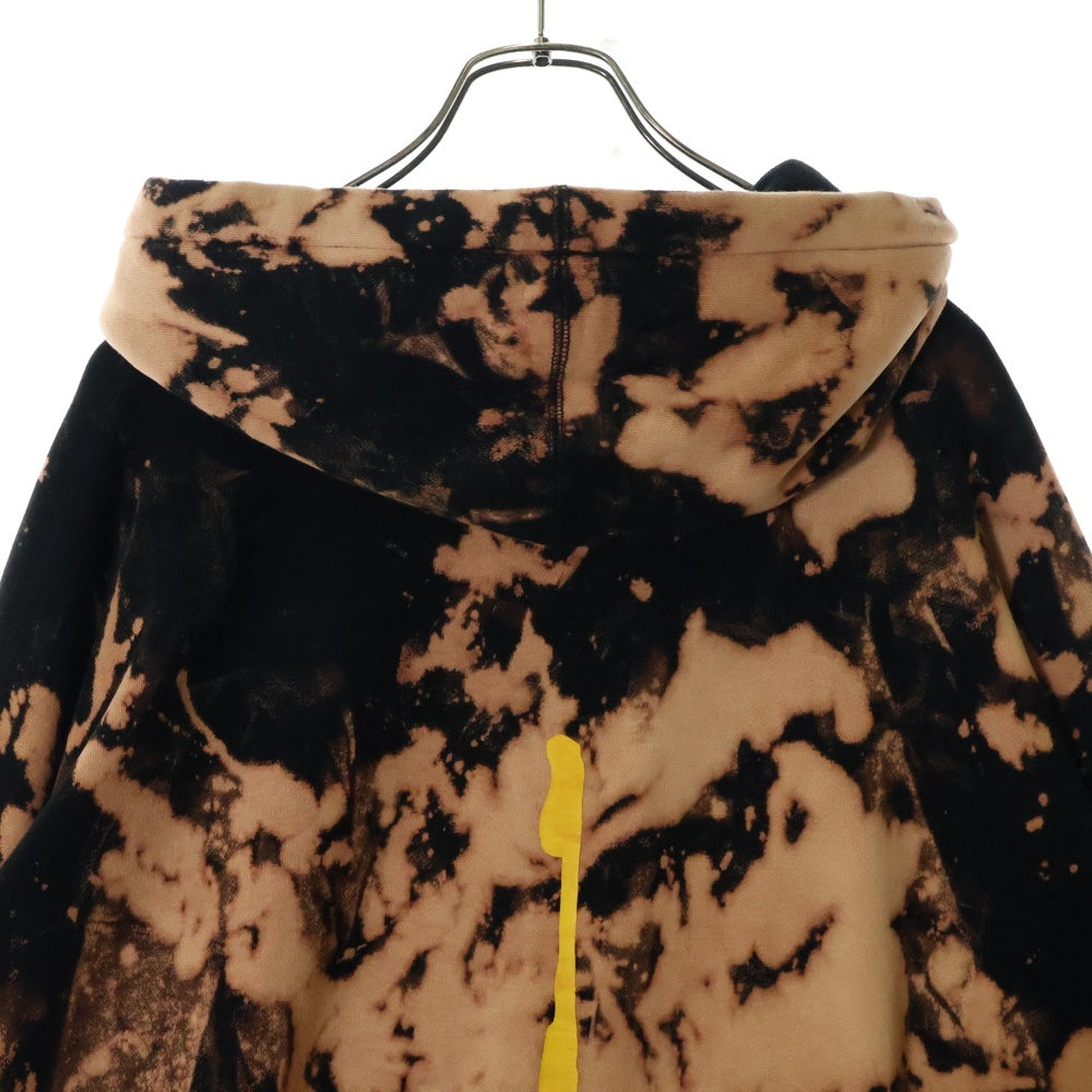 cvtvlist(カタリスト) HONEY GANG POOH BLEACH HOODIE 2101120307 ハニーギャング ブリーチプルオーバー パーカー ブラック/オレンジ