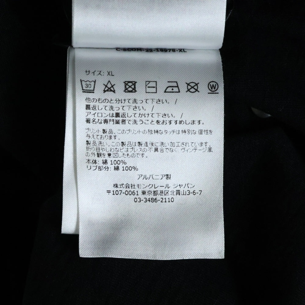 MONCLER(モンクレール) SS T-SHIRT 6 1017 ALYX 9SM 09Y-8C00001-M2780 半袖Tシャツ カットソー ブラック