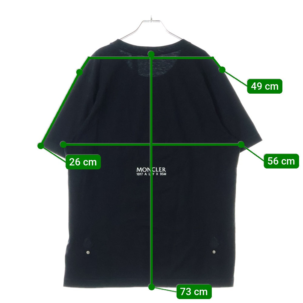 MONCLER(モンクレール) SS T-SHIRT 6 1017 ALYX 9SM 09Y-8C00001-M2780 半袖Tシャツ カットソー ブラック