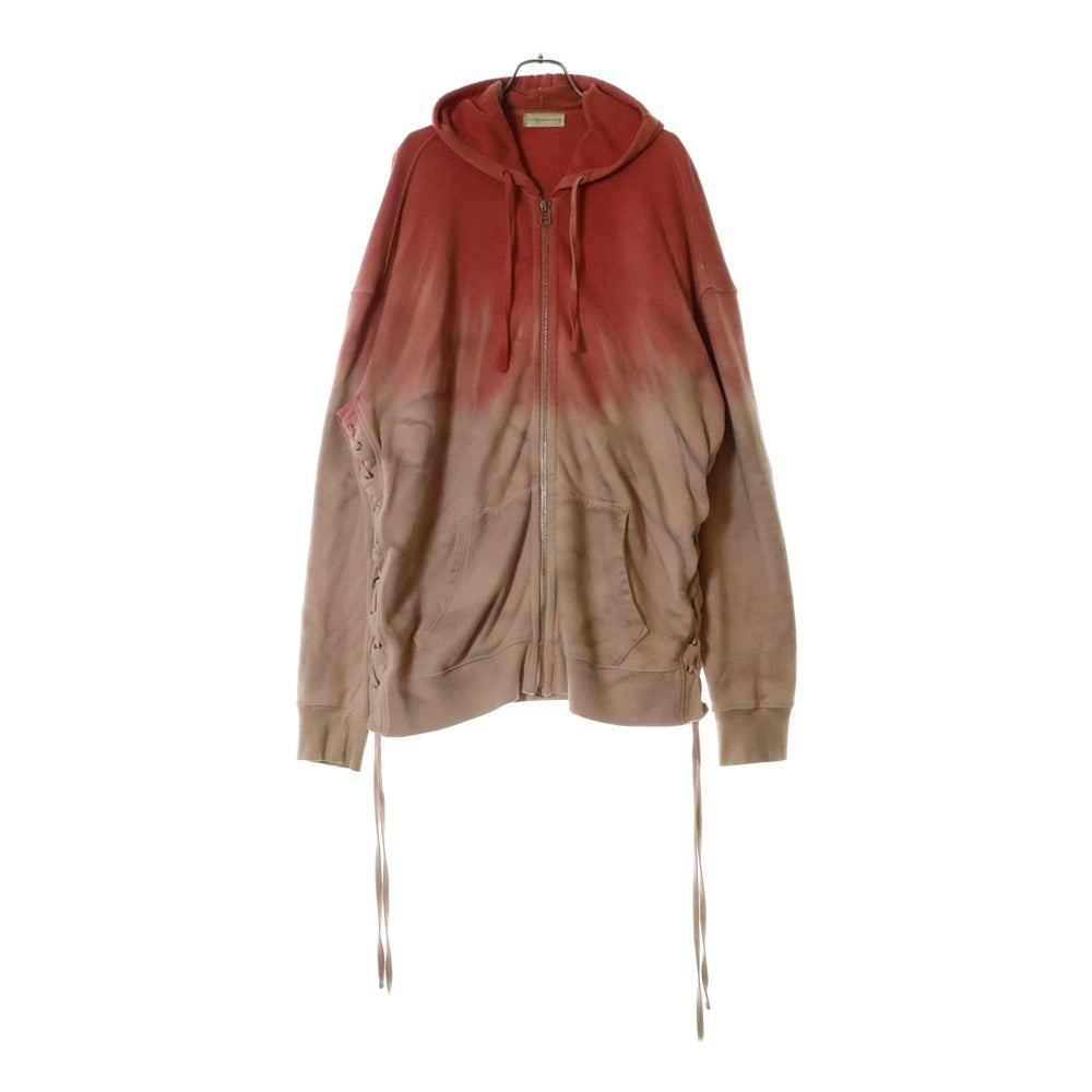 FAITH CONNEXION(フェイスコネクション) Bleached Hooded Sweater グラデーション ジップ パーカー X3306J00033 ピンク