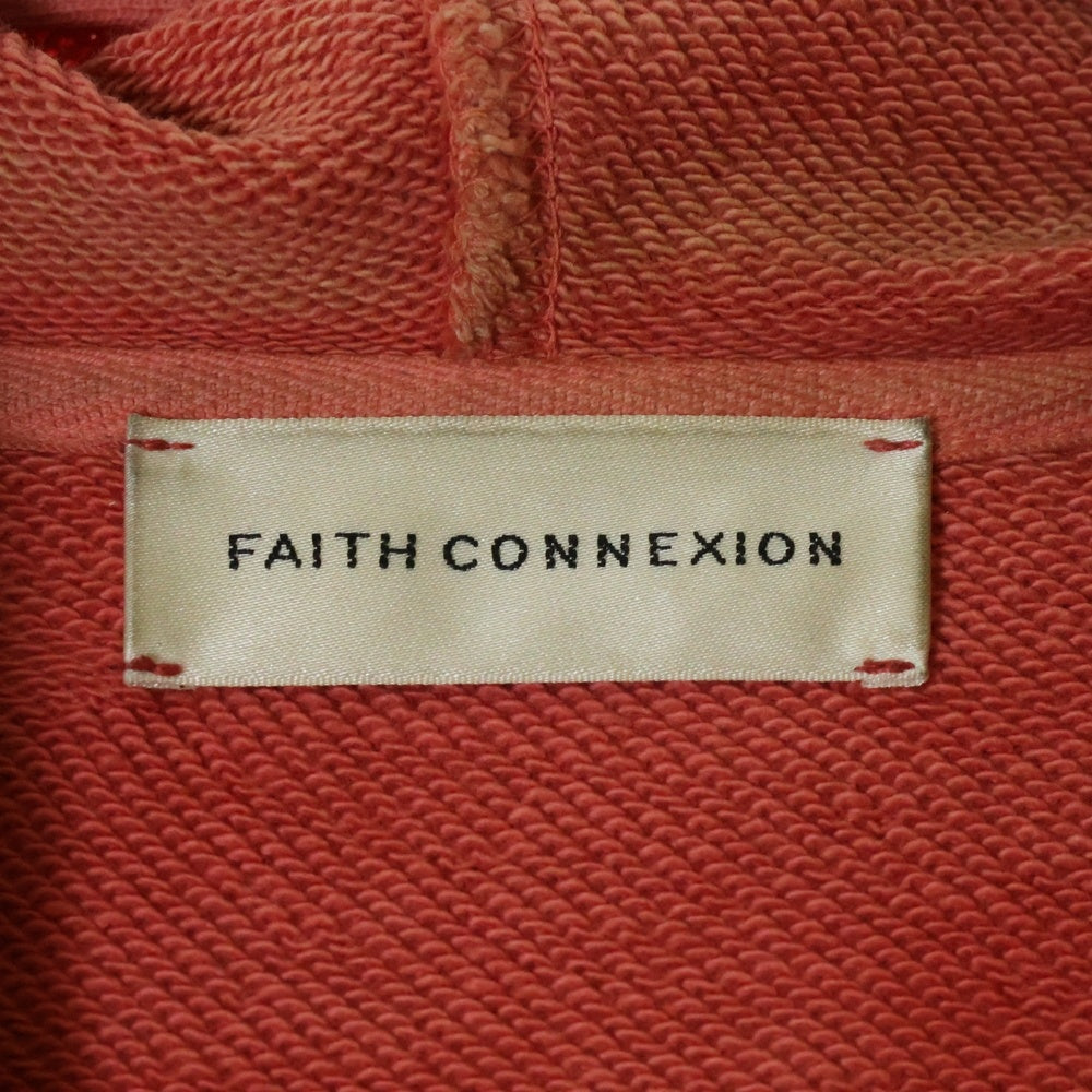 FAITH CONNEXION(フェイスコネクション) Bleached Hooded Sweater グラデーション ジップ パーカー X3306J00033 ピンク