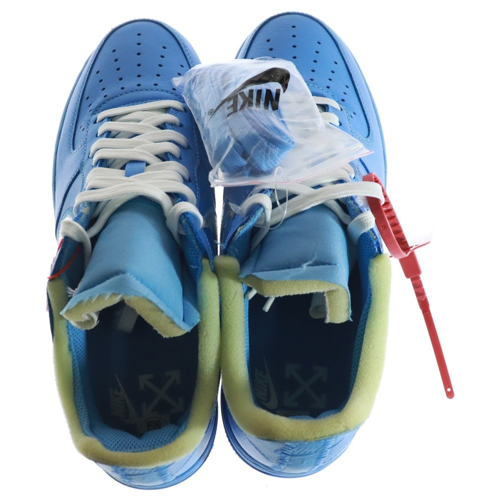 NIKE(ナイキ) ×OFF-WHITE AIR FORCE 1 LOW MCA CI1173-400 エムシーエー エアフォース1 ローカットスニーカー US9/27.0cm ライトブルー