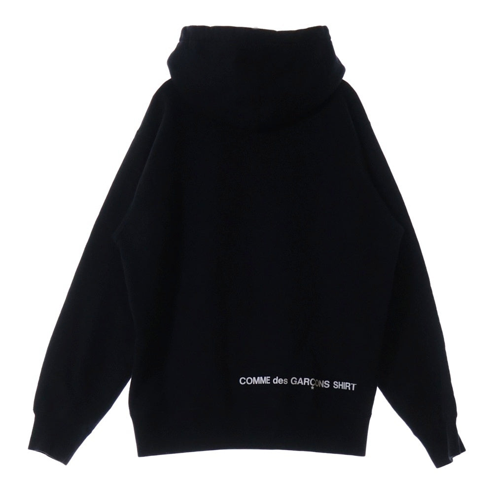 SUPREME(シュプリーム) 18AW ×COMME des GARCONS SHIRT Split Box Logo Hooded Sweatshirt コムデギャルソンシャツ スプリット ボックスロゴプリント スウェット プルオーバーパーカー