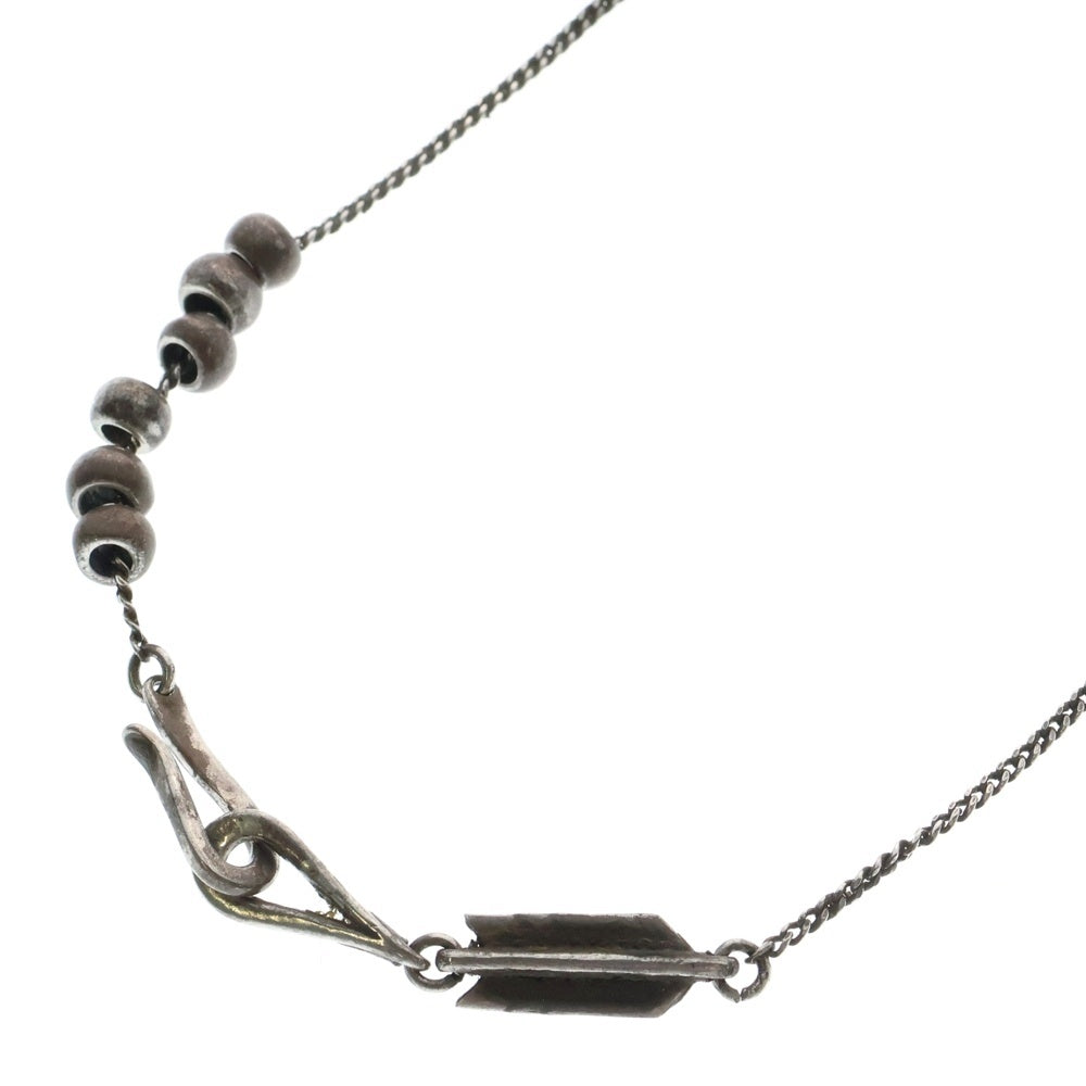 LARRY SMITH(ラリースミス) ARROW SKINNY INFINITY HOOK CURB CHAIN ROUND BEAD付き アロースキニーインフィニティフックチェーン