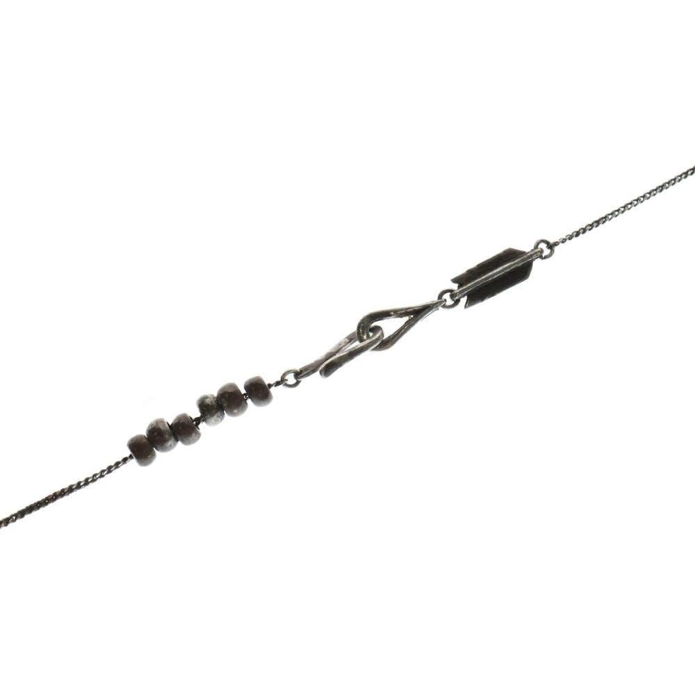 LARRY SMITH(ラリースミス) ARROW SKINNY INFINITY HOOK CURB CHAIN ROUND BEAD付き アロースキニーインフィニティフックチェーン