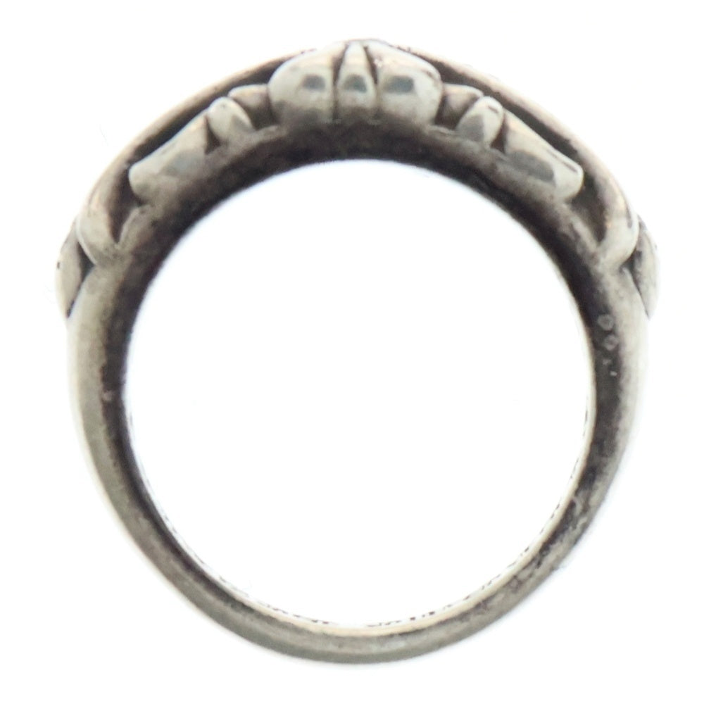CHROME HEARTS(クロムハーツ) BABY CLSC P D ベイビークラシックフローラルクロスリング PAVEダイヤ シルバー